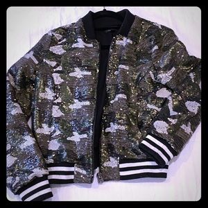 Top Shop sequined camp bombers jacket